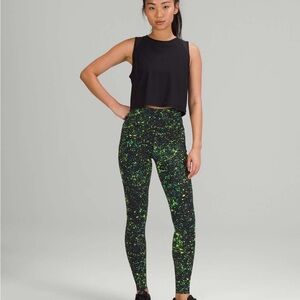 Lululemon Black and Green Speckled Leggings